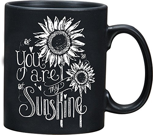 Primitives by Kathy 28884 Chalk Art Stoneware Coffee Mug, 20-Ounce, You Are My Sunshine