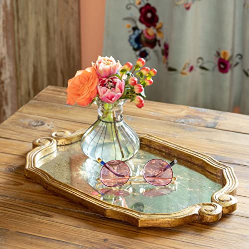 Park Hill Collection EAI16001 Medium Eloise Antique Mirrored Tray, 15.75-inch Length