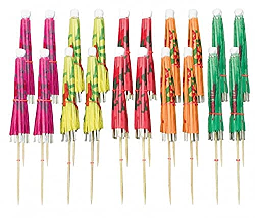 amscan 40117 Assorted Cocktail Umbrella Picks | 20 Ct.