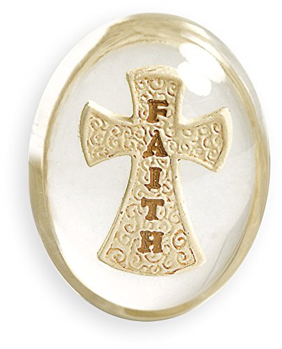 Quanta Angelstar 8748 Faith Cross Worry Stone, 1-1/2-Inch