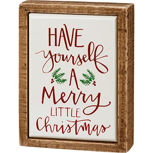 Primitives by Kathy 109403 Box Sign Mini - Have Yourself A Merry Christmas, 3 x 4 x 1-inch