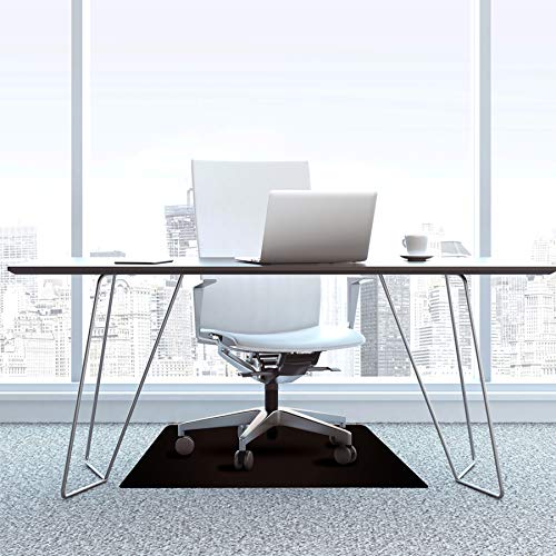 Floortex Black Chair Mat 48" x 60" for Low Pile Carpets