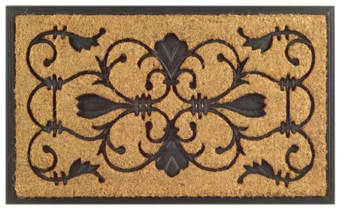 Imports Decor Rubber Back Coir Doormat, Brigoder, 18-Inch by 30-Inch
