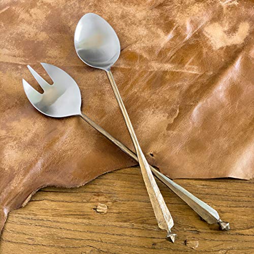 Park Hill Collection EAW06089 Antique Gold Colonial Serving Pieces, Set of 2, 14-inch Height