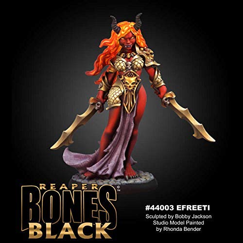 REAPER Miniatures Ziba, Female Efreeti #44003 Bones Black Plastic Unpainted Mini