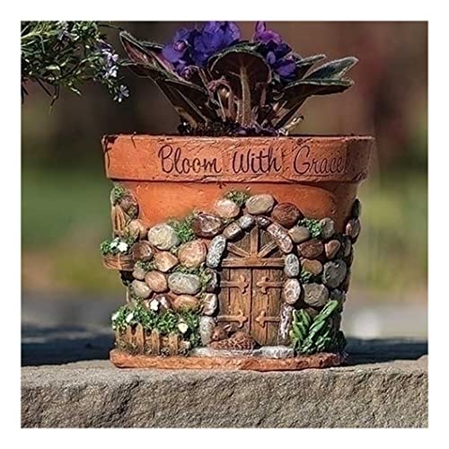 Roman Bloom with Grace Garden Planter, 5-inch Height, Outdoor Decoration