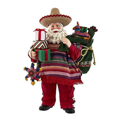 Kurt Adler Adler Fabrich√© Musical Mexican Santa, 11-Inches, Multi-Colored