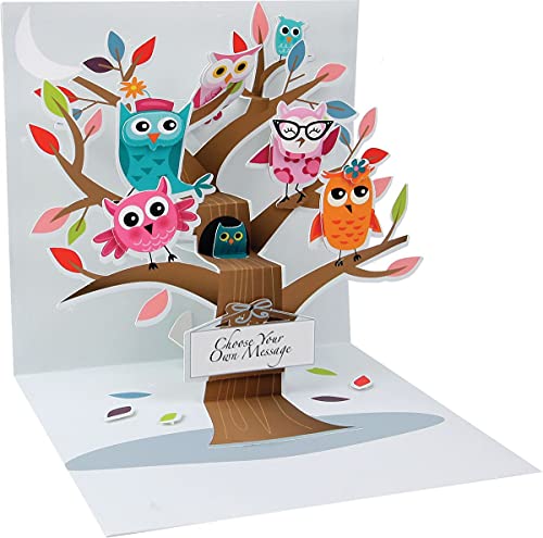 Up With Paper 3D Greeting Card - OWL TREE - All Occasion