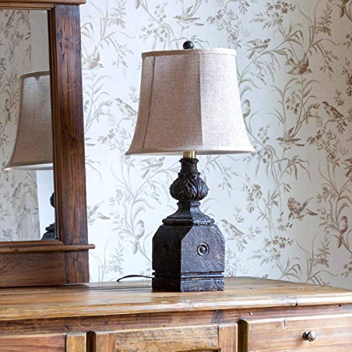 Park Hill Collection ELT81411 Post Lamp, 24-inch High, Wood and Resins