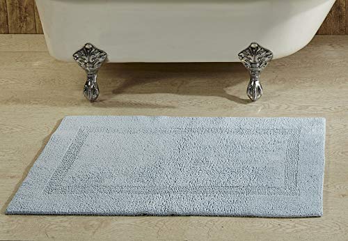 Better Trends Lux Collection is Ultra Soft Plush and Absorbent Tufted Bath Mat Rug 100 Percent Cotton in Vibrant Colors, 24" x 40" Rectangle, Blue,BALU2440BL
