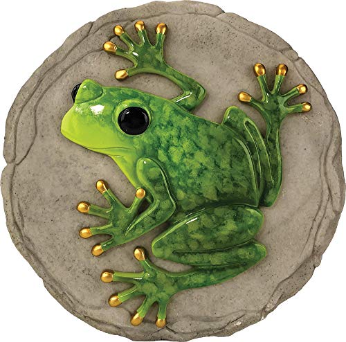 Spoontiques 13329 Raised Frog Stepping Stone, Green