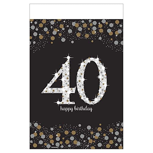 Amscan Sparkling Celebration 40 Rectangle Plastic Tablecover