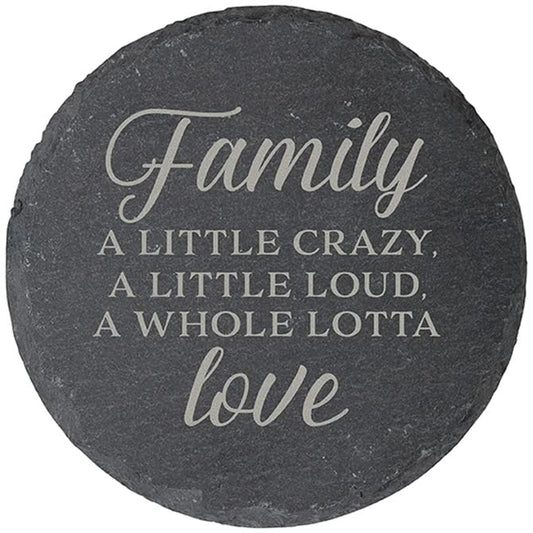Carson Home Family Love Coaster, 4-inch Diameter, Set of 4