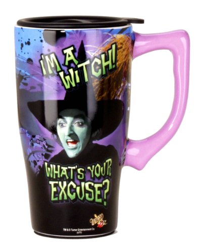 Spoontiques Wizard Of Oz I'm a Witch Travel Mug, Purple