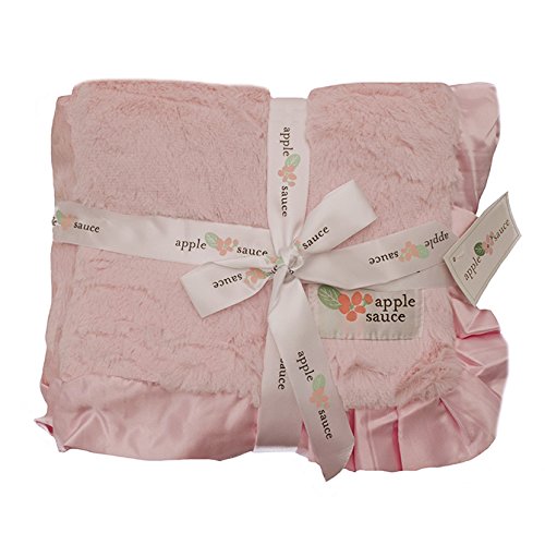 Birchwood Applesauce Satin Trimmed Baby Blanket, Pink
