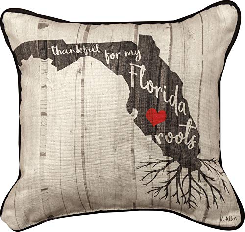 Manual Woodworkers SDPTFL Thankful for My Roots Florida Kal Throw Pillow, 12 inch, Multicolor