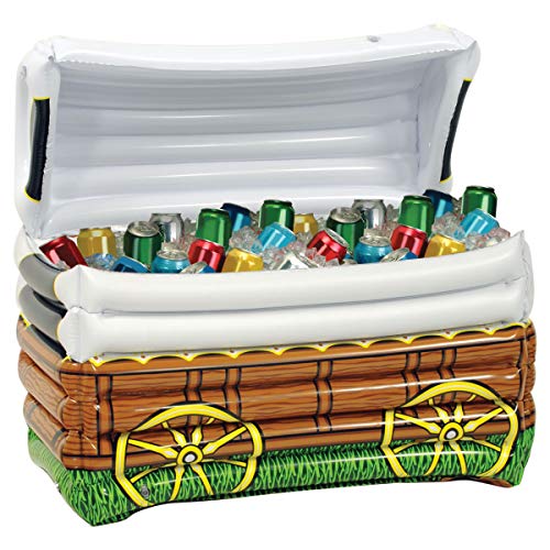 Beistle Inflatable Chuck Wagon Cooler, Multicolored