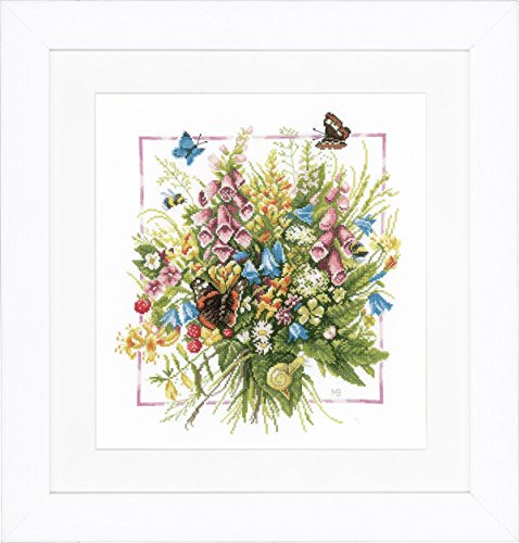 Vervaco Lanarte Counted Cross Stitch Kit: Summer Bouquet (Aida,W)