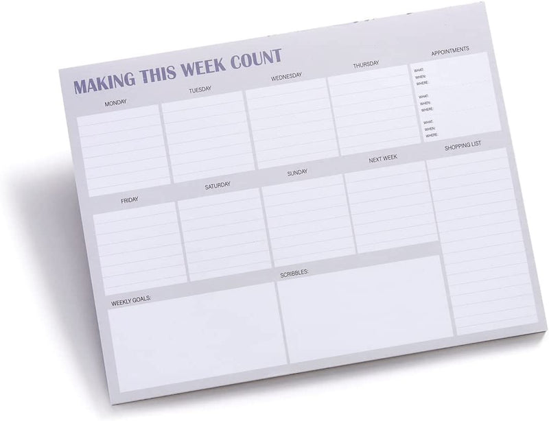 Giftcraft 094869 Weekly Planner Pad, 10.9-inch Length, Paper