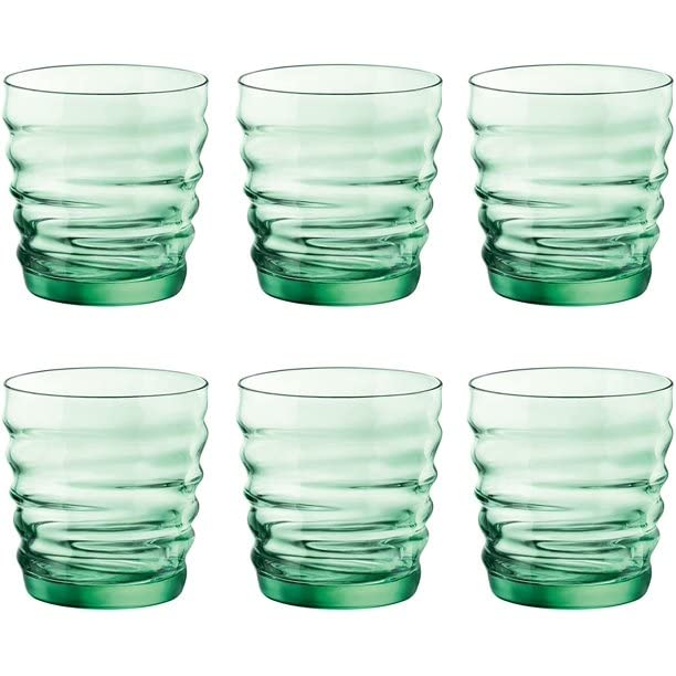 Bormioli Rocco Riflessi 10.25 oz. Water Glass, Cool Green, Set of 6