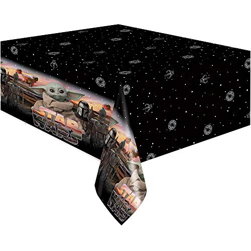 Unique Industries Unique Mandalorian The Child Rectangular Plastic Tablecover - 1 Pc, multi color, one size