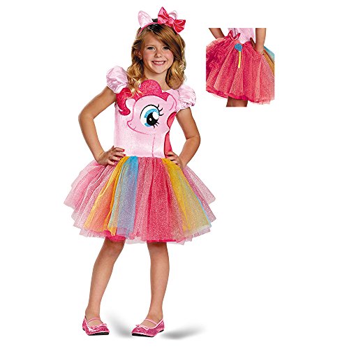 Disguise Hasbro's My Little Pony Pinkie Pie Tutu Prestige Girls Costume, Medium/7-8