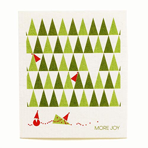 North Ridge Marketing Moejoy 6928 Christmas Tree Soft Cloth Scandinavian Cellulose Eco Dish Towel