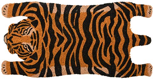 Esschert Design RB200 Tiger Coir Doormat, Orange/Black