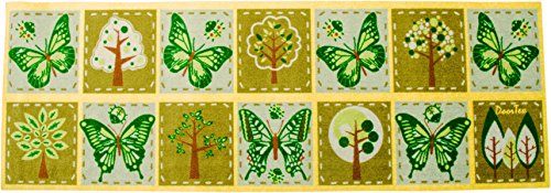 Floortex Doortex Printed Long Sun Room Runner, Rectangular, Green Trees Design, 20" x 55" (FR4SR2055TG)