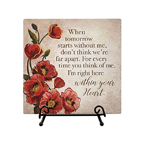 Carson 23876 Within Your Heart Easel Plaque, 6-inch Square, Ceramic