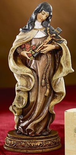 Christian Brands Saint Theresa the Little Flower of Jesus Resin Statue Figurine, 6 Inch