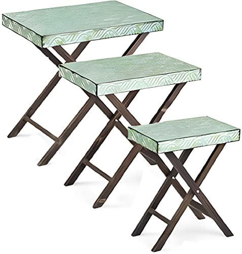 Napco 13204 Leaf Tree Cover on Stand, Set of 2