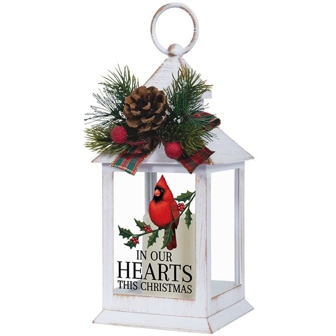 Carson Lantern w/LED Candle & Timer-in Our Hearts (11" x 4" x 4")