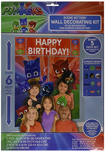 amscan PJ Masks Wall Poster Decorating Kit w/ Photo Props (17pc)