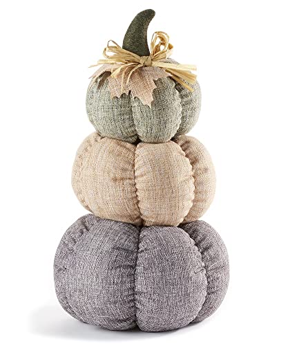 Giftcraft 582343 Stacked Pumpkin D‚àö¬©cor, 14 inch, Polyester