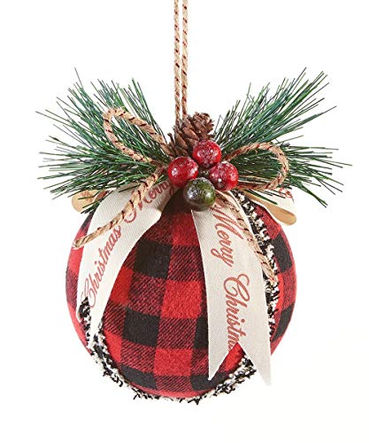 Giftcraft 664737 Orb Ornament, 5-inch Height, Styrofoam, Polyester and PVC