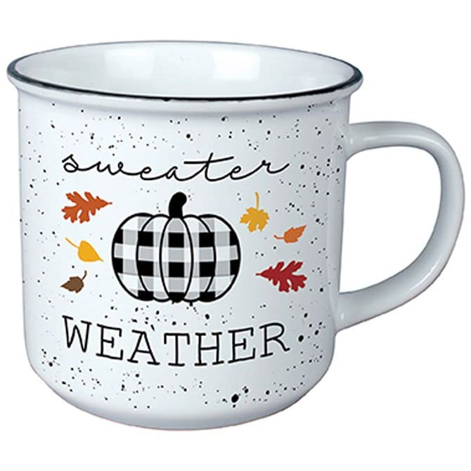Carson Home Fall Sweater Weather Vintage Mug, 3.75-inch Length, 13 oz