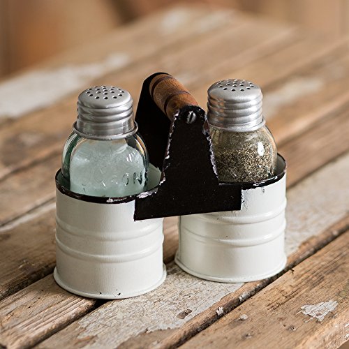 CTW Salt and Pepper Can Caddy White by Colonial TinWorks