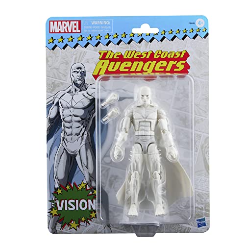 Hasbro Marvel Legends Series Vision 6-inch Retro Packaging Action Figure Toy, 2 Accessories
