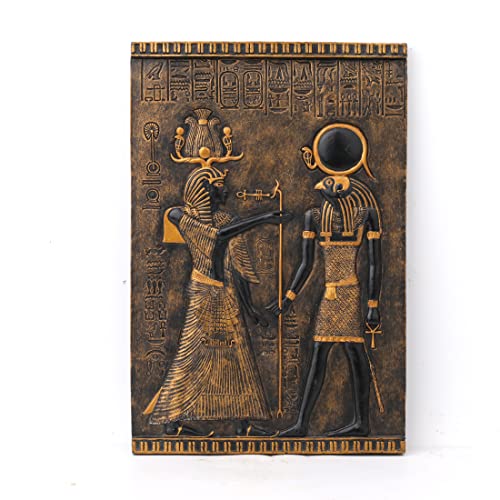 Unicorn Studio Veronese Design 9 7/8 Inch Merneptah And Ra Valley Of The Kings Egyptian Wall Plaque Sculpture Resin Art