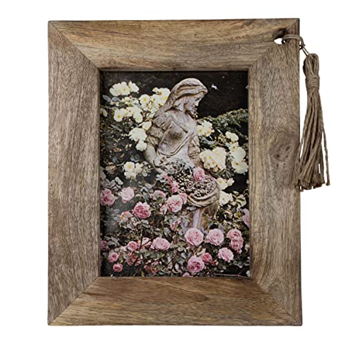 Foreside Home & Garden Tasseled 5X7 Wood Photo Frame