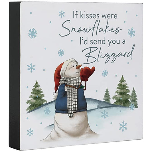 Carson Home Accents Send You A Blizzard Square Sitter, 6-inch Height