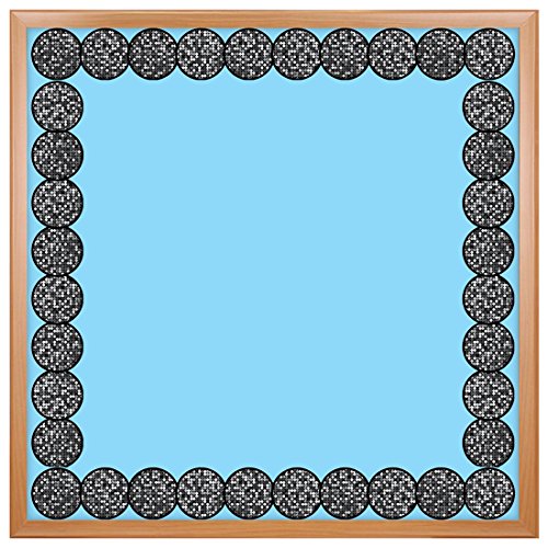 Hygloss Products Bodacious Black Die-Cut Bulletin Board Border – Classroom Decoration – 3 x 36 Inch, 12 Pack