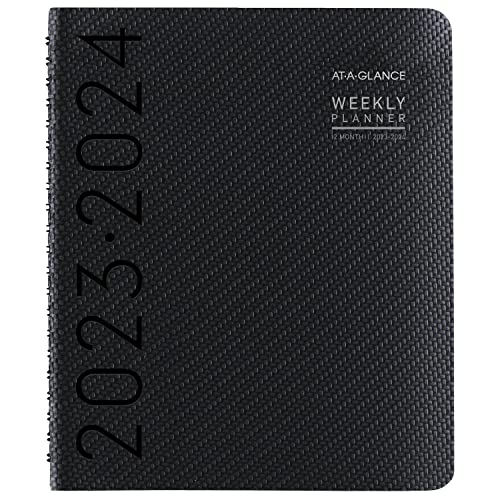 ACCO (School) AT-A-GLANCE 2023-2024 Planner, Weekly & Monthly Academic Appointment Book, 8-1/4" x 11", Large, Contempo, Graphite (70957X45)