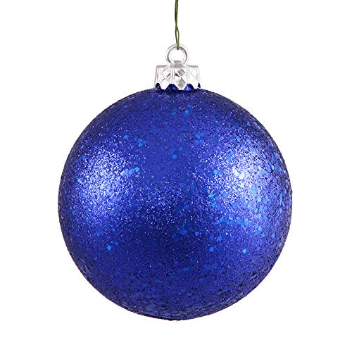 Vickerman 4" Cobalt Sequin Ball Ornament, 6 per Bag