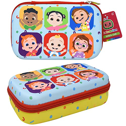 UPD Innovative Designs Cocomelon Stationary Pencil Case Set - Premium Material and Machine Washable - Adorable Hard-Shell Pencil Case - Lightweight and Durable- Pencil Case for Boys and Girls