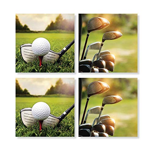 Carson Golf Square House Coaster Set