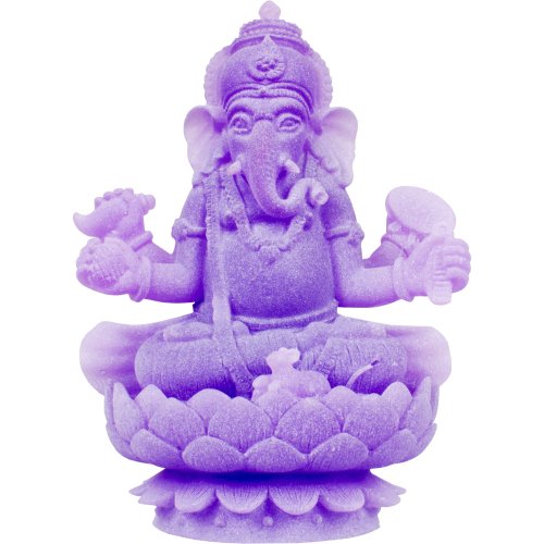 Kheops International Polyresin Sitting Ganesha Figurine Purple