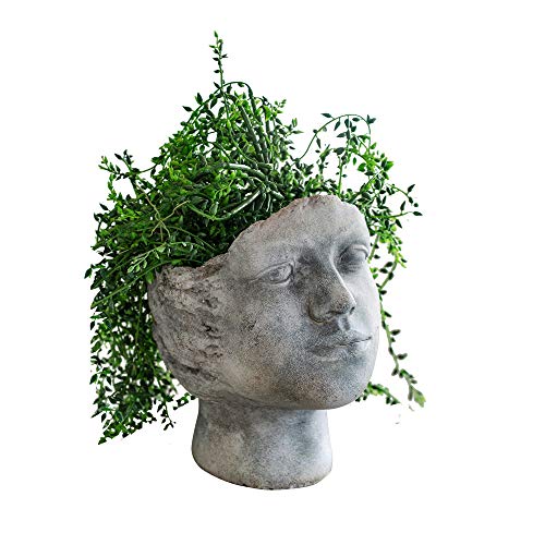 A&B Home Profile Head Outdoor Planter - 9" - Gray Finish