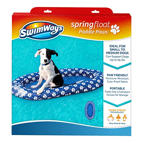 Spin Master SwimWays Spring Float Paddle Paws Dog Pool Float - Small (0-65 lbs)